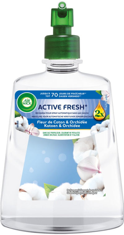 Air wick - active fresh luchtverfrisser katoen - 3 navullingen