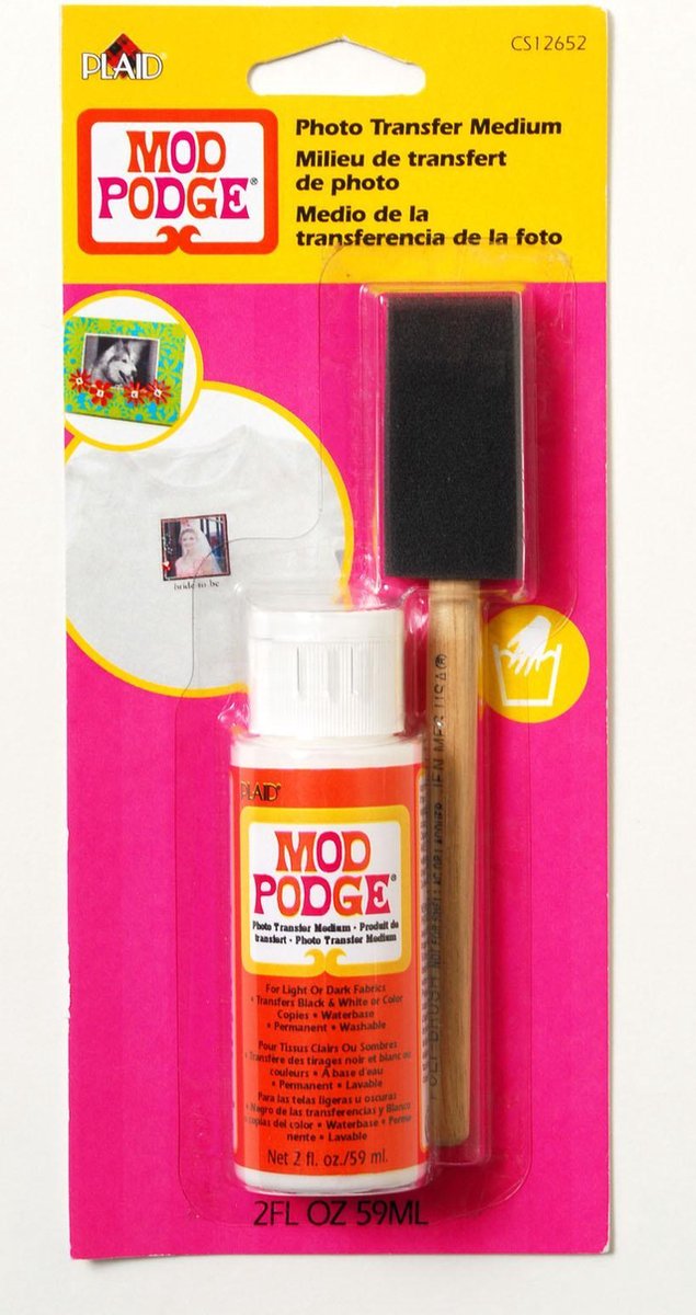 Mod podge photo transfer medium carded, 59ml 2 oz.