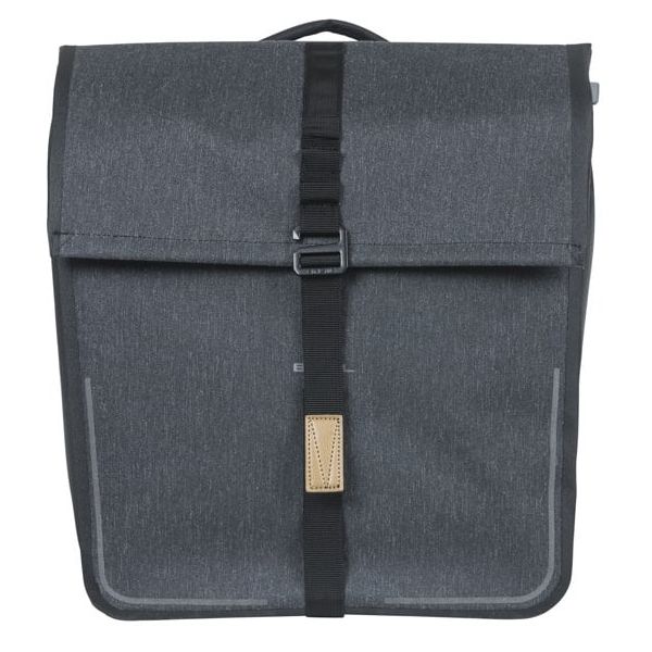 Basil dubbele fietstas urban dry mik 50 liter - charcoal