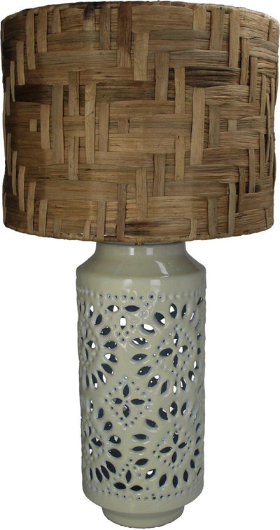 Hd collection tafellamp metaal ivoor 38x38x67cm