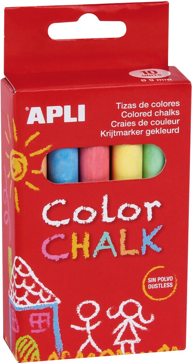 Apli kids krijt assortie 10 stuks