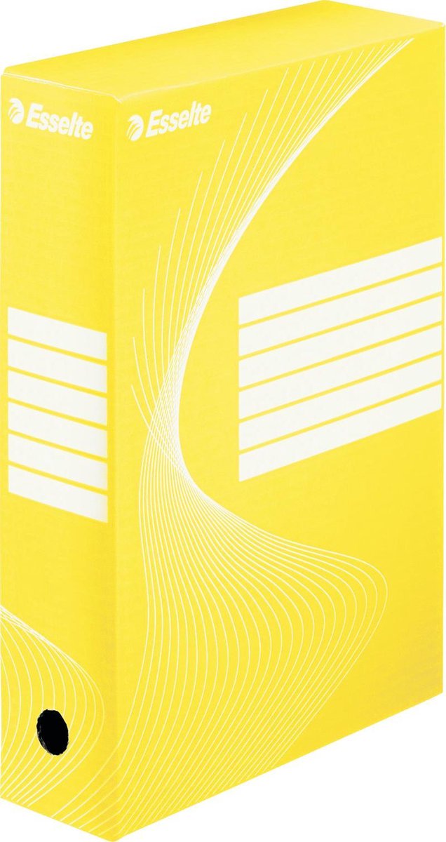 Esselte boxycolor archiefdoos - 80 x 352 x 250 mm - geel | 25 stuks
