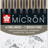 Sakura pigma micron fineliner set | 8 pennen, licht koelgrijs koelgrijs