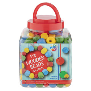 Creative craft group houten kralen in emmer 400 gram 2 assorti | 2 stuks