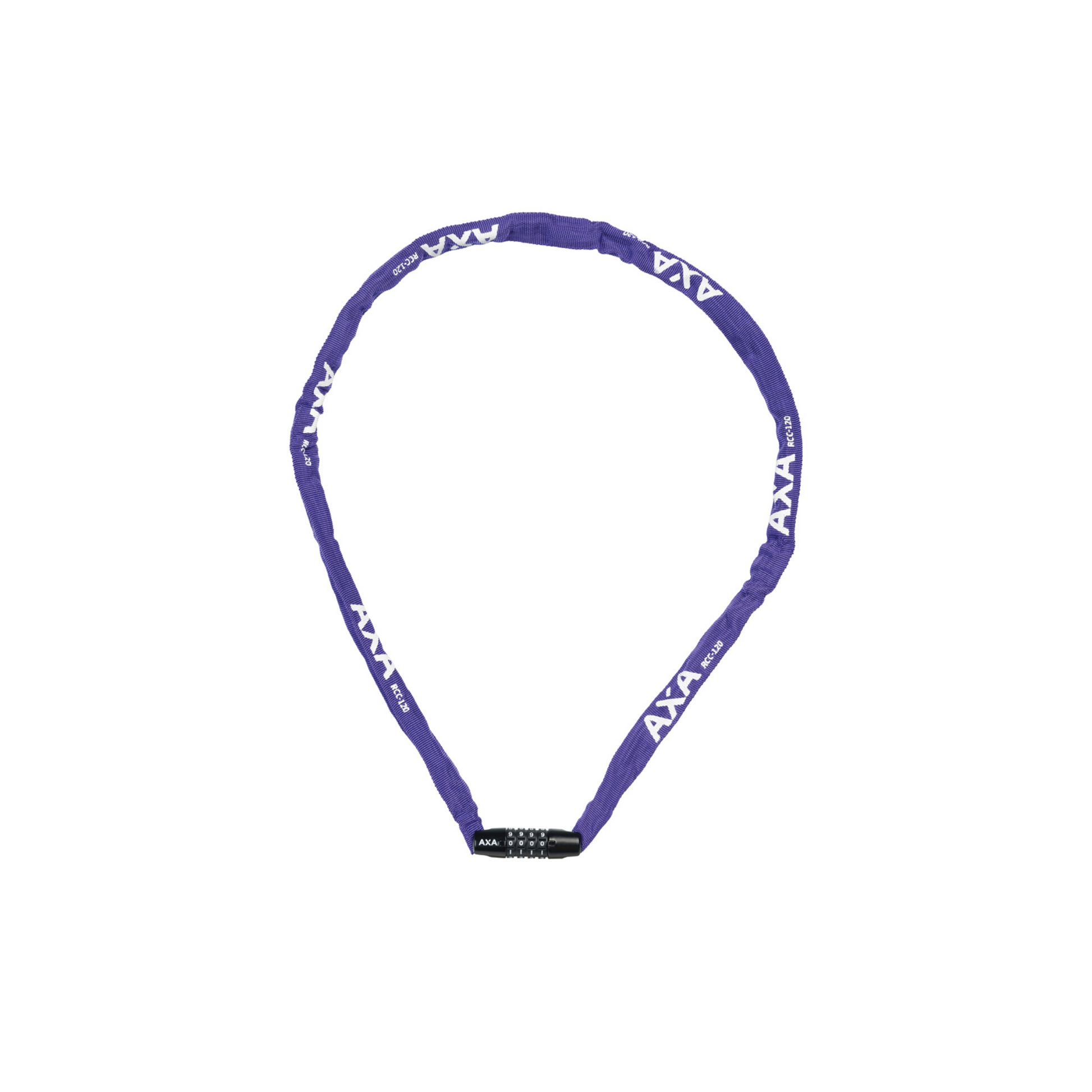 Axa slotketting rigid 120cm codeslot paars (kaart)