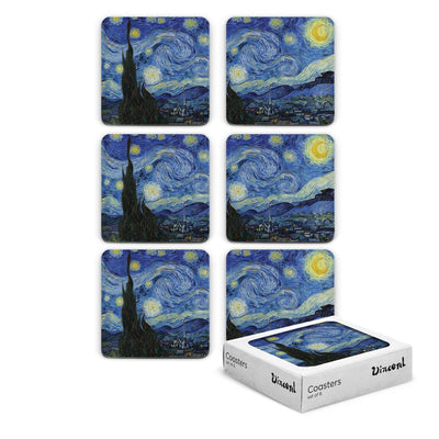 Mtd onderzetters van gogh starry night 6-dlg