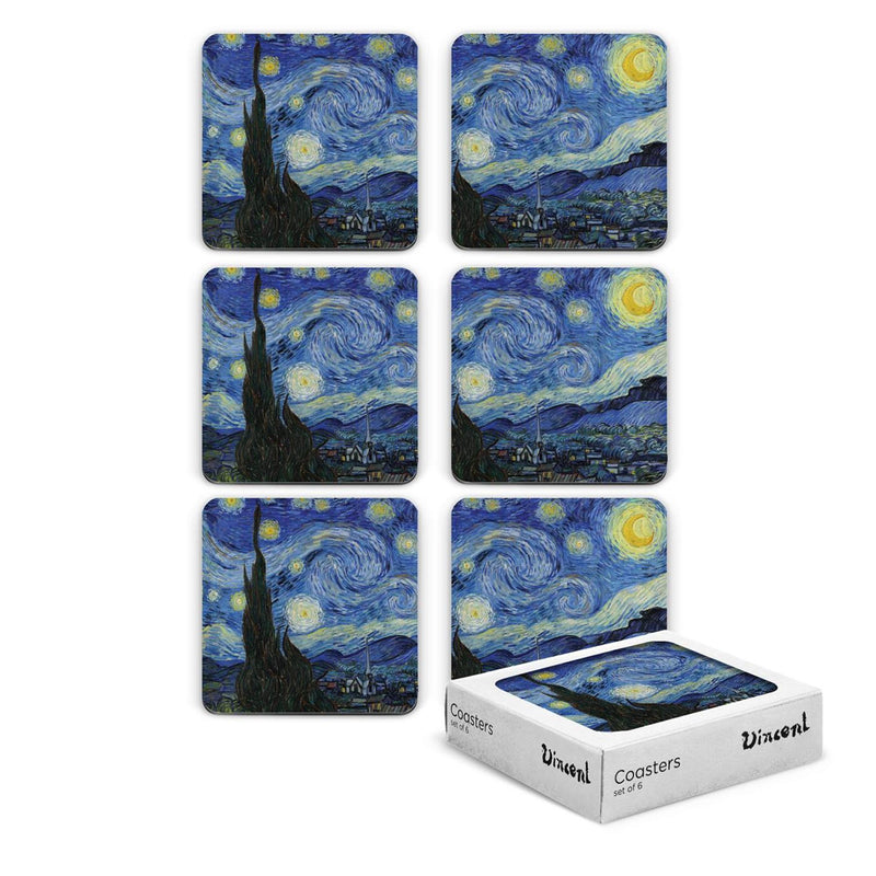Mtd onderzetters van gogh starry night 6-dlg