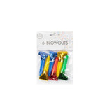 Globos roltongen fluitjes metallic zakje a 6 stuks - afbeelding 2
