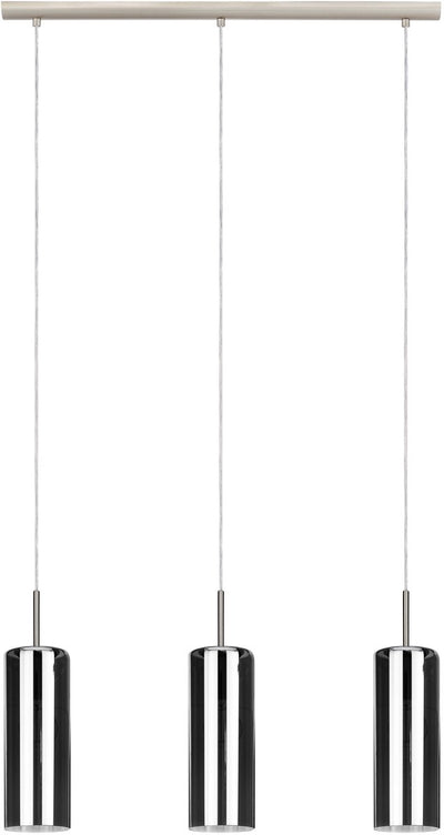 Eglo selvino hanglamp - e27 - 71 cm - rookglas - zwart
