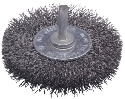 Sw stahl stahldrahtrundbürste 63303 round brush with 6mm shaf sw-steel d=75mm