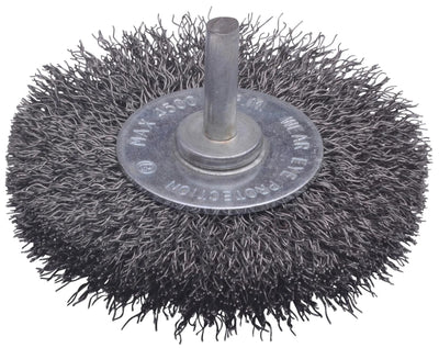Sw stahl ronde staaldraadborstel 63303 round brush with 6mm shaf sw-steel d=75mm