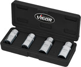 Vigor stehbolzendreher v6412 4 stud bolt extractor sets hazet - afbeelding 2