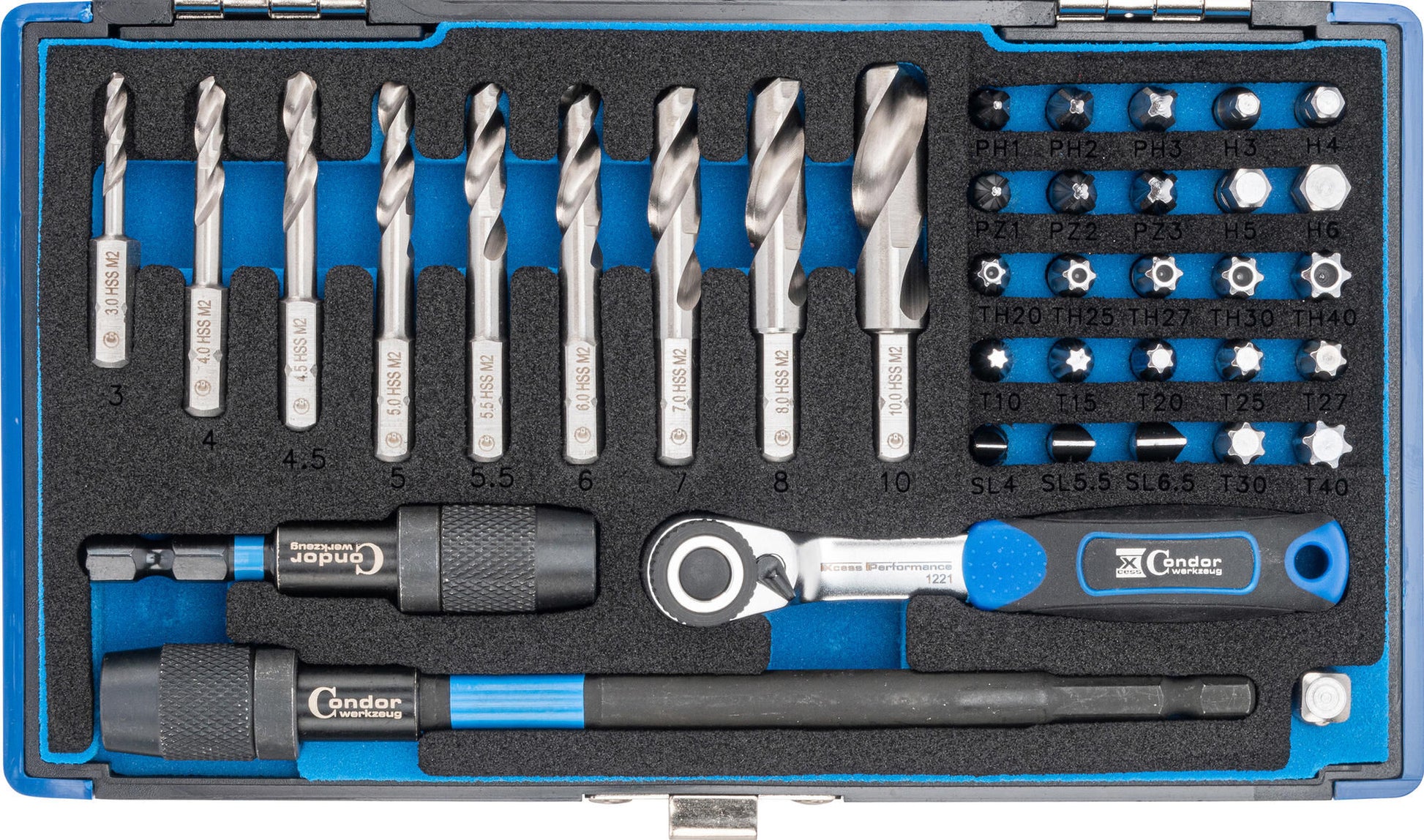 Condor speciaalboren set 39600 spiral drill bits hss-g 38tlg.