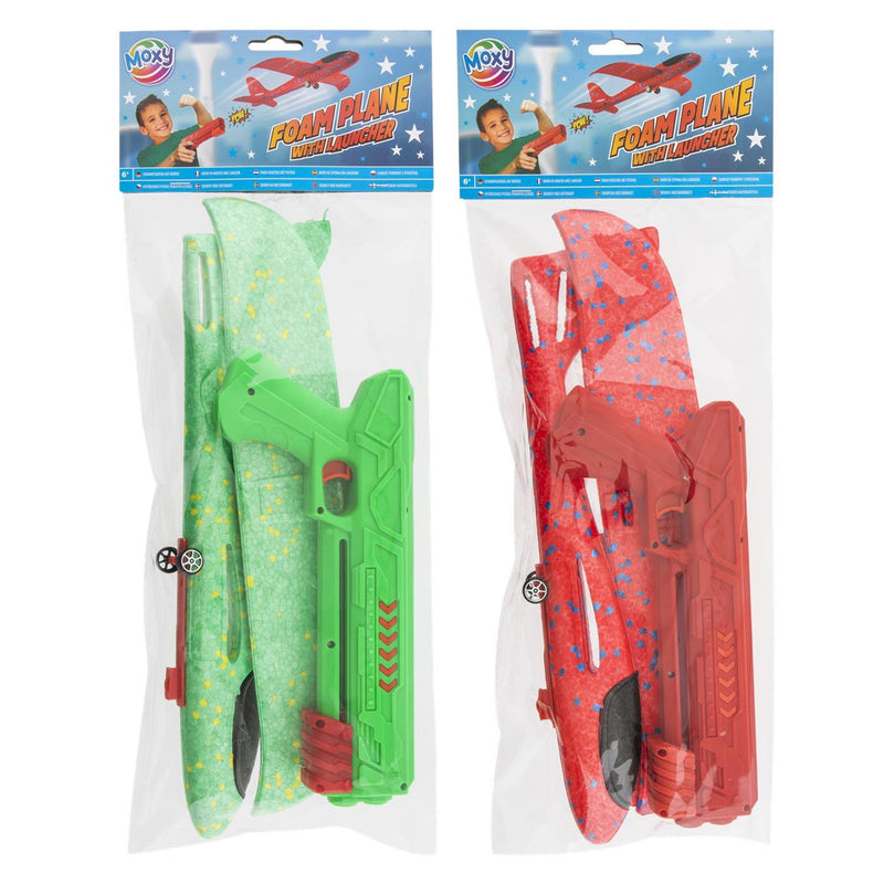 Moxy foam vliegtuig 35cm met lanceerder