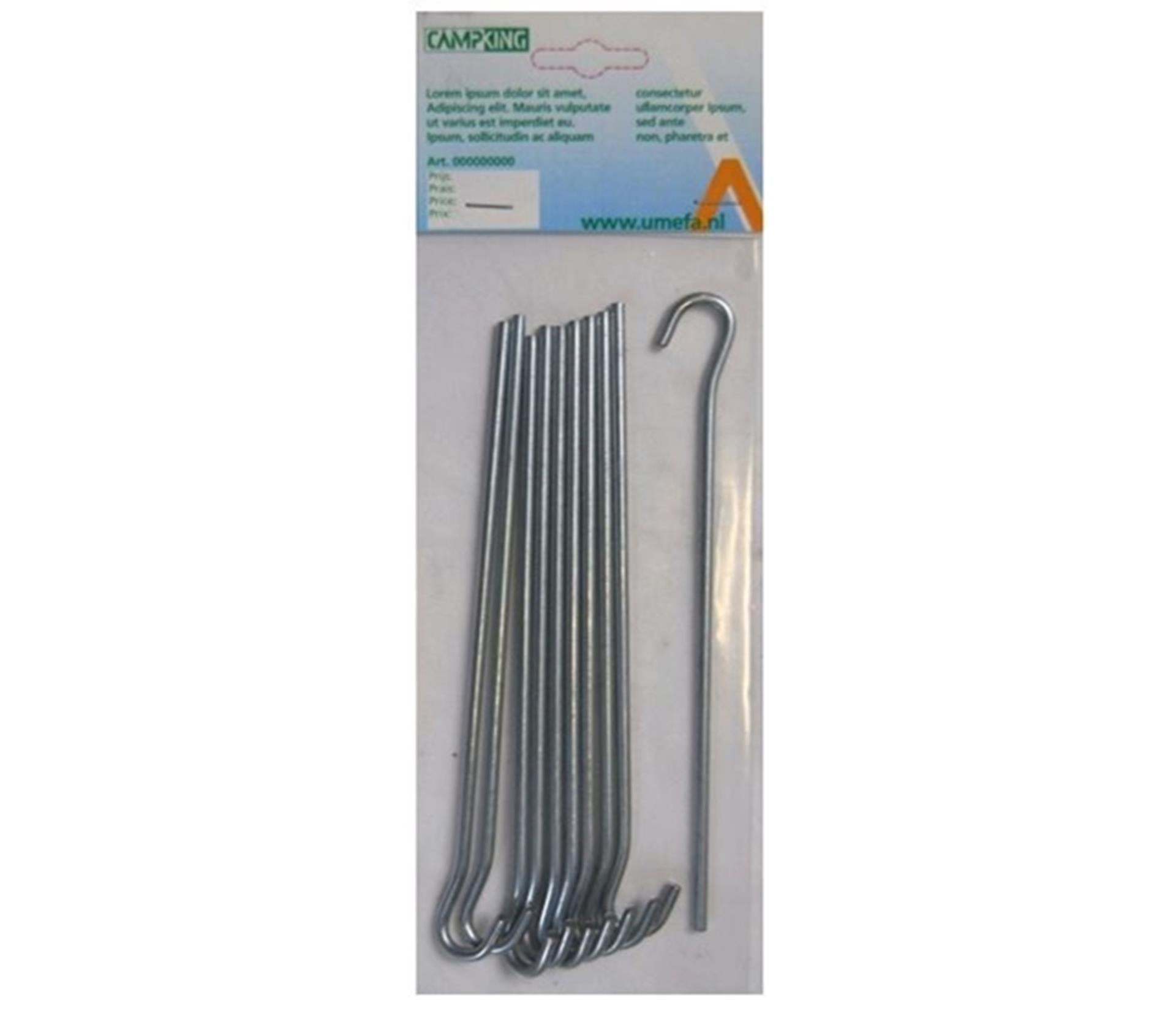 Campking 10x aluminium grondpen open 24cm