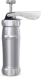 Marcato atlas deluxe koekjesmaker koekjespers met 20 sjablonen aluminium - zilver
