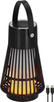 Brennenstuhl oplaadbare led outdoor lamp fl 100 a (ip44, vlam effect, vervangbare accu, max. 20u brandduur, usb c oplaadfunctie, campinglamp, sfeerverlichting voor tuin outdoor)