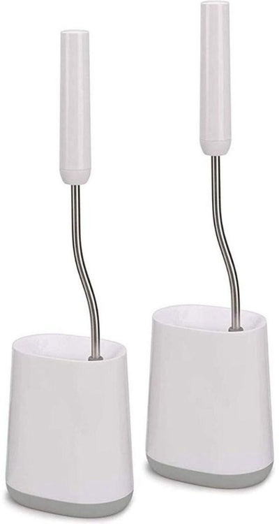 Joseph joseph toiletborstel set met 2 stuks, wit zilver - | flex lite
