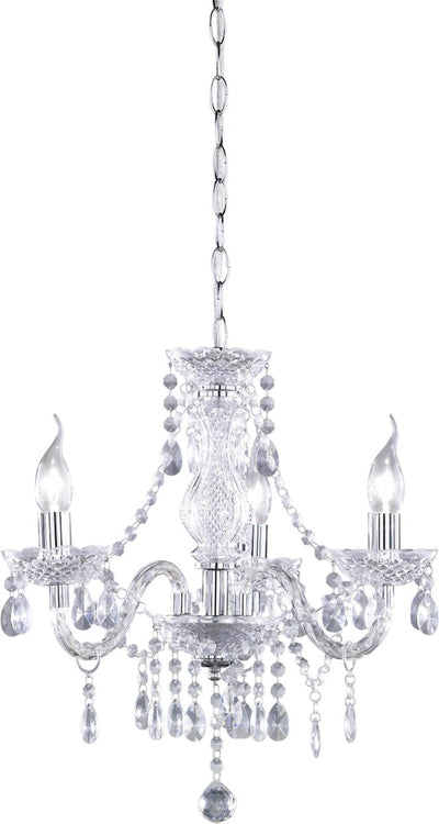 Rl live your light reality lüster kroonluchter - chroom - excl. 3x e14 - behang transparant - d: 46 cm