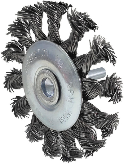 Ks tools stahldrahtrundbürste round brush with 6mm shaf ks-tools 75x12mm