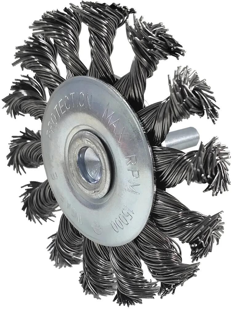 Ks tools ronde staaldraadborstel round brush with 6mm shaf ks-tools 75x12mm