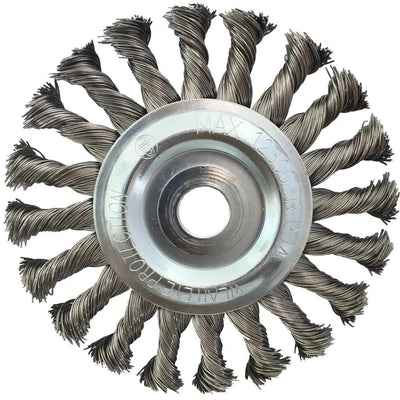 Ks tools ronde staaldraadborstel round brush w.bore 22,2 ks-tools 125x14mm steel