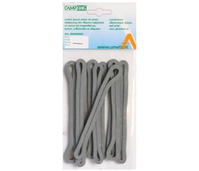 Campking umefa rubberring grijs 80x90x5mm 8st.
