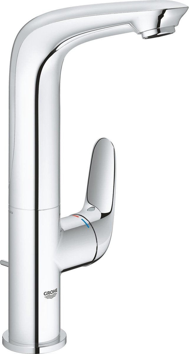 Grohe eurostyle new wastafelkraan - l-size - met zijbediening - met waste - met gesloten greep - chroom