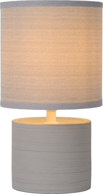 Lucide greasby - tafellamp - ø 14 cm - 1xe14 - grijs - japandi