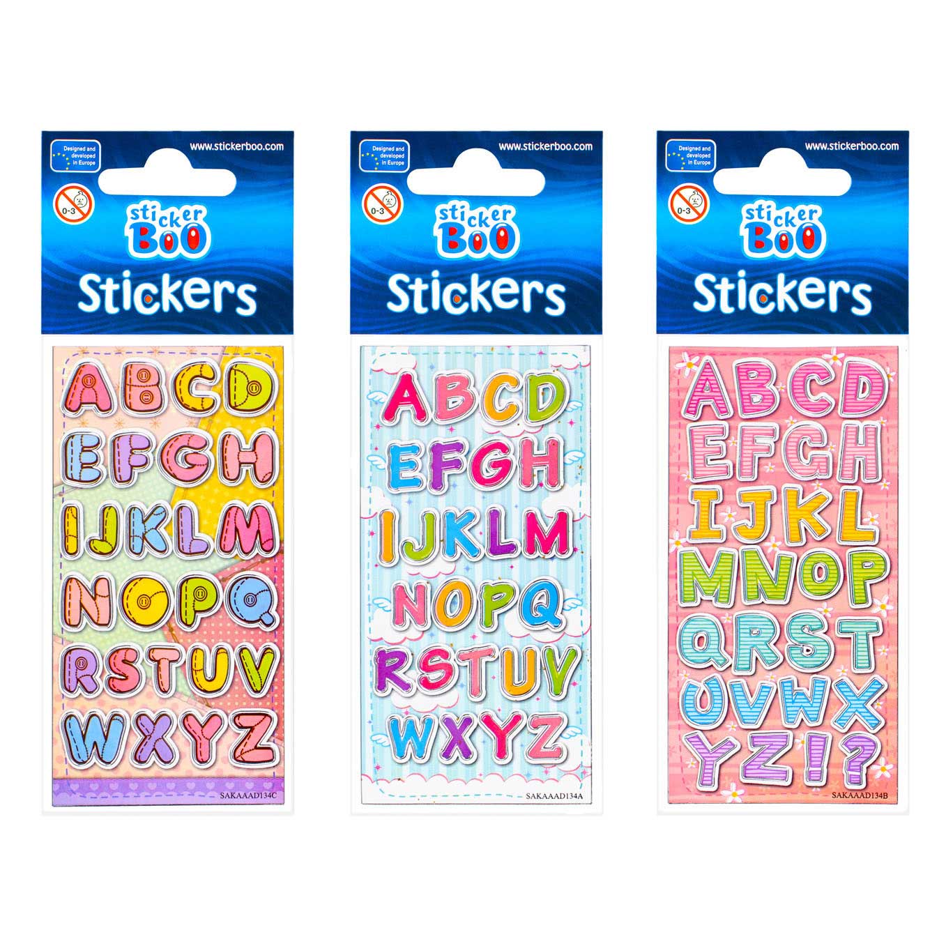 stickervel letters