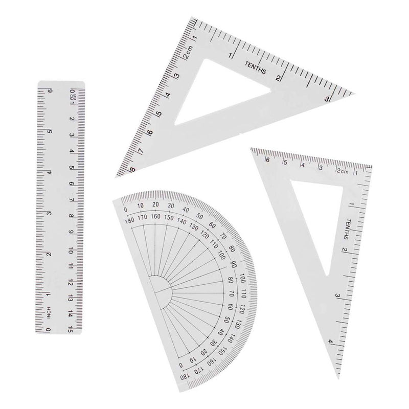 Geometrie set 15cm, 4dlg.