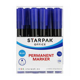 Permanent stift rond blauw, 12st. - afbeelding 2
