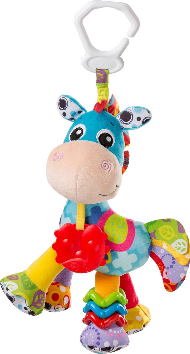 Playgro hangspeeltje clip clop paard - activiteitenspeeltje - baby speelgoed - hangspeeltje - kinderwagenspeeltje - rammelaar - kinderwagenaccessoire - buggyaccessoire - educatief speelgoed - knuffeldier