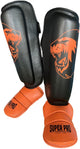 Super pro combat gear scheenbeschermer nations holland pu zwart - oranje l