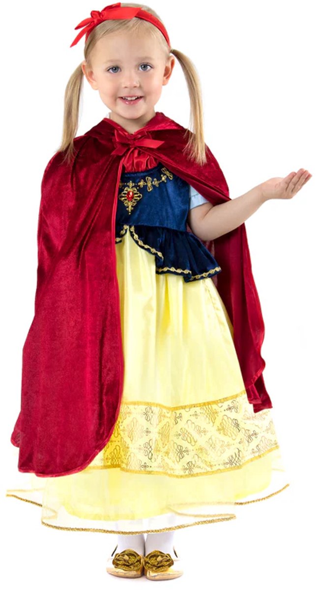 Little adventures - rode cape met capuchon – maat l xl (5-9 jaar)