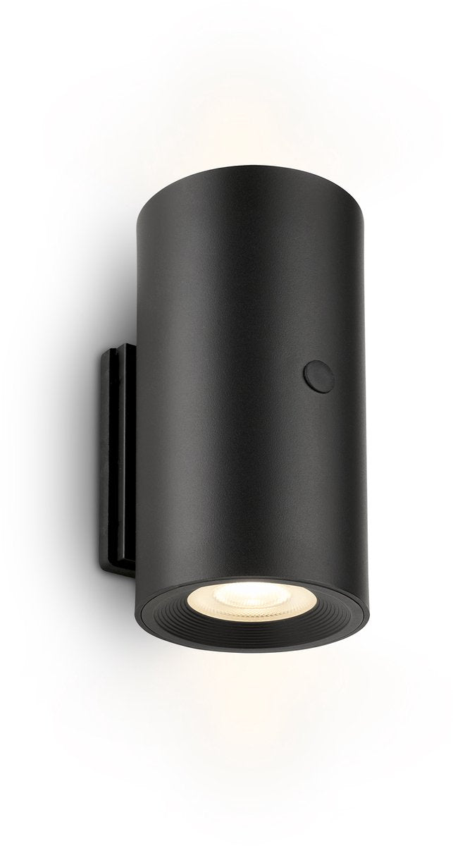 B.k.licht briloner isy – oplaadbare wandlamp – zonder stroomaansluiting boren – dimbaar met touch – warm wit licht – zwart – ø6 x 12 cm