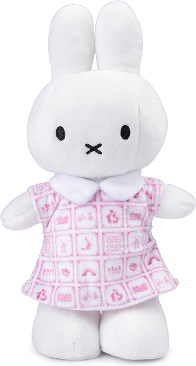Bon ton toys nijntje - delfts roze jurk - 24 cm 9.5