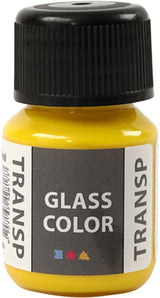 Creativ company glass color transparante verf - citroengeel, 30ml - afbeelding 1