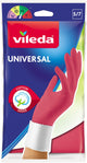 Vileda universal - huishoudhandschoenen – maat s – 1 paar – roze – katoenvoering – 100% natuurrubber