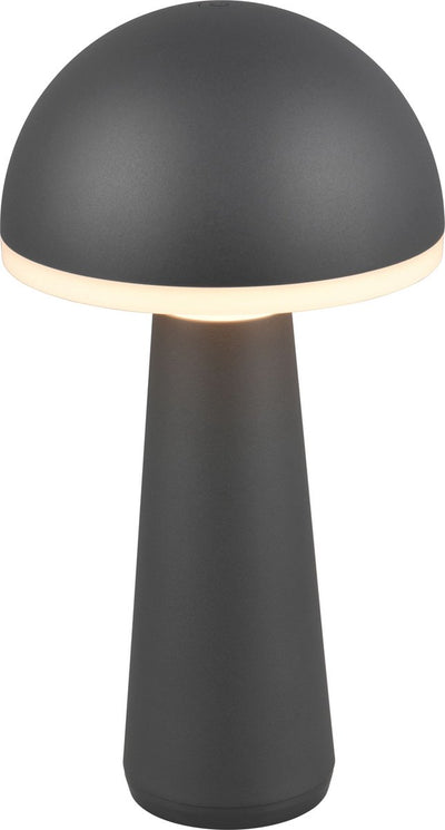 Rl live your light reality fungo - tafellamp - antraciet - incl. 1x smd 2w - aanpasbare lichtkleur - traploos dimmbaar - oplaadbaar - snoerloos - buitenverlichting - ip54