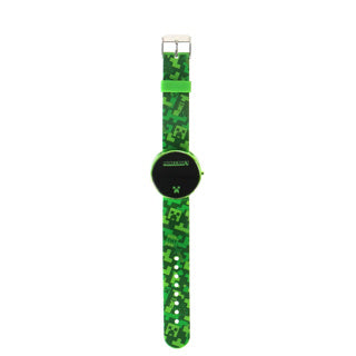 Accutime minecraft horloge led rond, verwisselbare batterij | 3 stuks