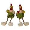 Mansion atmosphere kip met bungelbeentjes 6,3x6,4x9,8cm