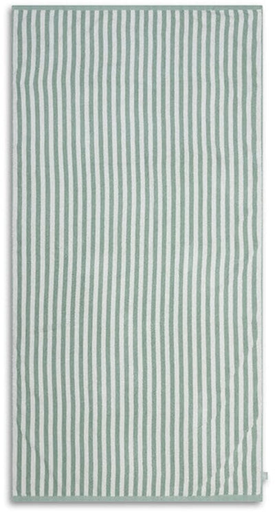 Swim essentials - strandlaken - 135 x 65 cm- handdoek - gestreept - 100% katoen - groen