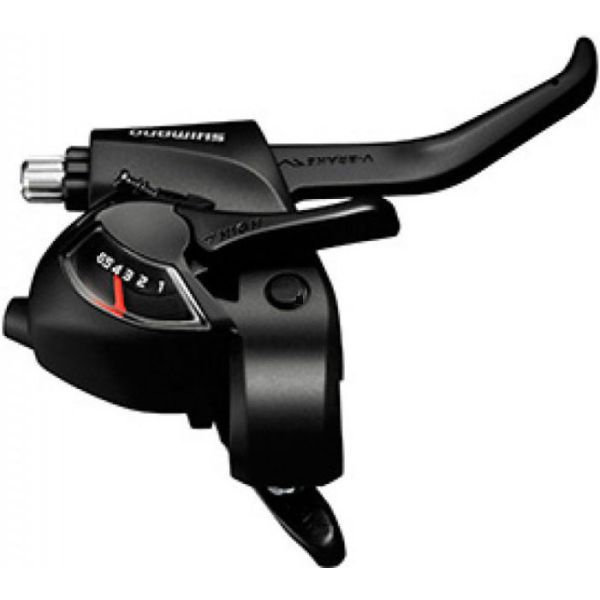 Shimano versteller (rechts) met remhendel 6 speed st-ef41 - zwart