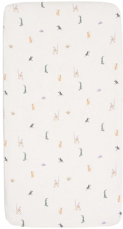 Jollein baby - hoeslaken jersey 70 75x140 150cm - ledikant babybed - zacht katoen - jungle jambo