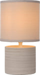 Lucide greasby - tafellamp - ø 14 cm - 1xe14 - beige - japandi
