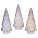 Decoris decoratief kerstboom van glas met iriserend effect iris zilver iris blush pink iris lilac breeze dia10,8x23,5cm