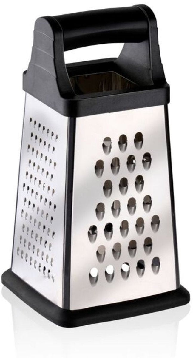 Alpina rasp met opvangbak – 4-zijdige rvs blokrasp – kaasrasp – groenterasp – 300 ml reservoir