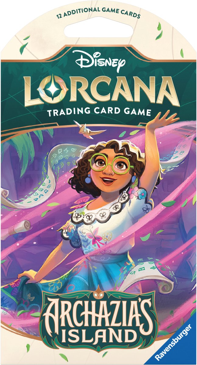 Disney lorcana archazia's island - trading card - sleeved booster - 12 kaarten