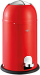 Wesco kickmaster junior prullenbak | pedaalemmer | 12 liter | metaal - rood | afvalemmer